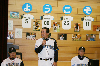 梨田監督による院内学級生徒激励