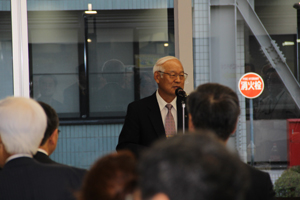 石山北海道大学連合同窓会会長による乾杯の音頭