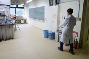 初期消火活動の様子