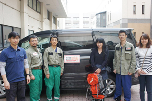 北海道大学病院に帰還したDMAT