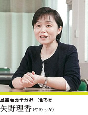 基盤看護学分野 准教授 矢野理香(やの りか) 基盤看護学分野 准教授 矢野理香(やの りか)
