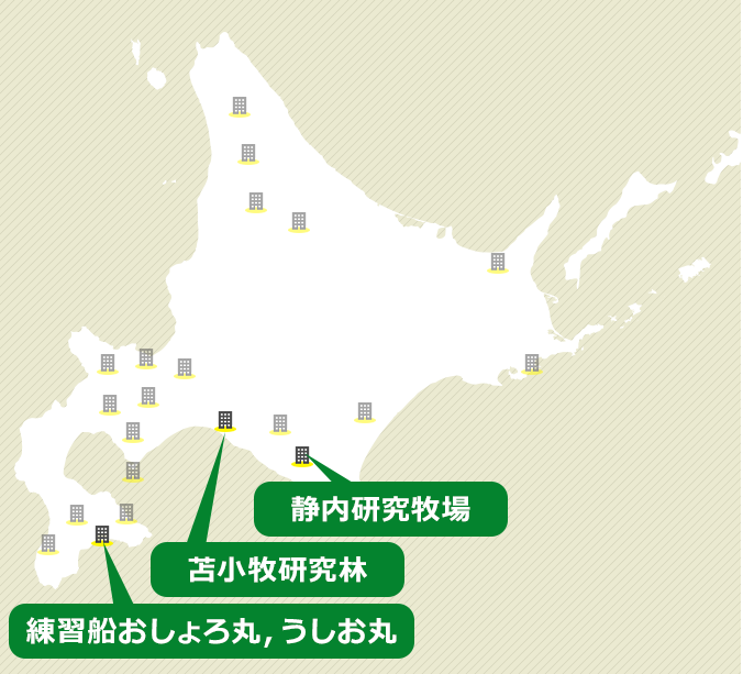 撮影場所エリア地図 研究施設マップ