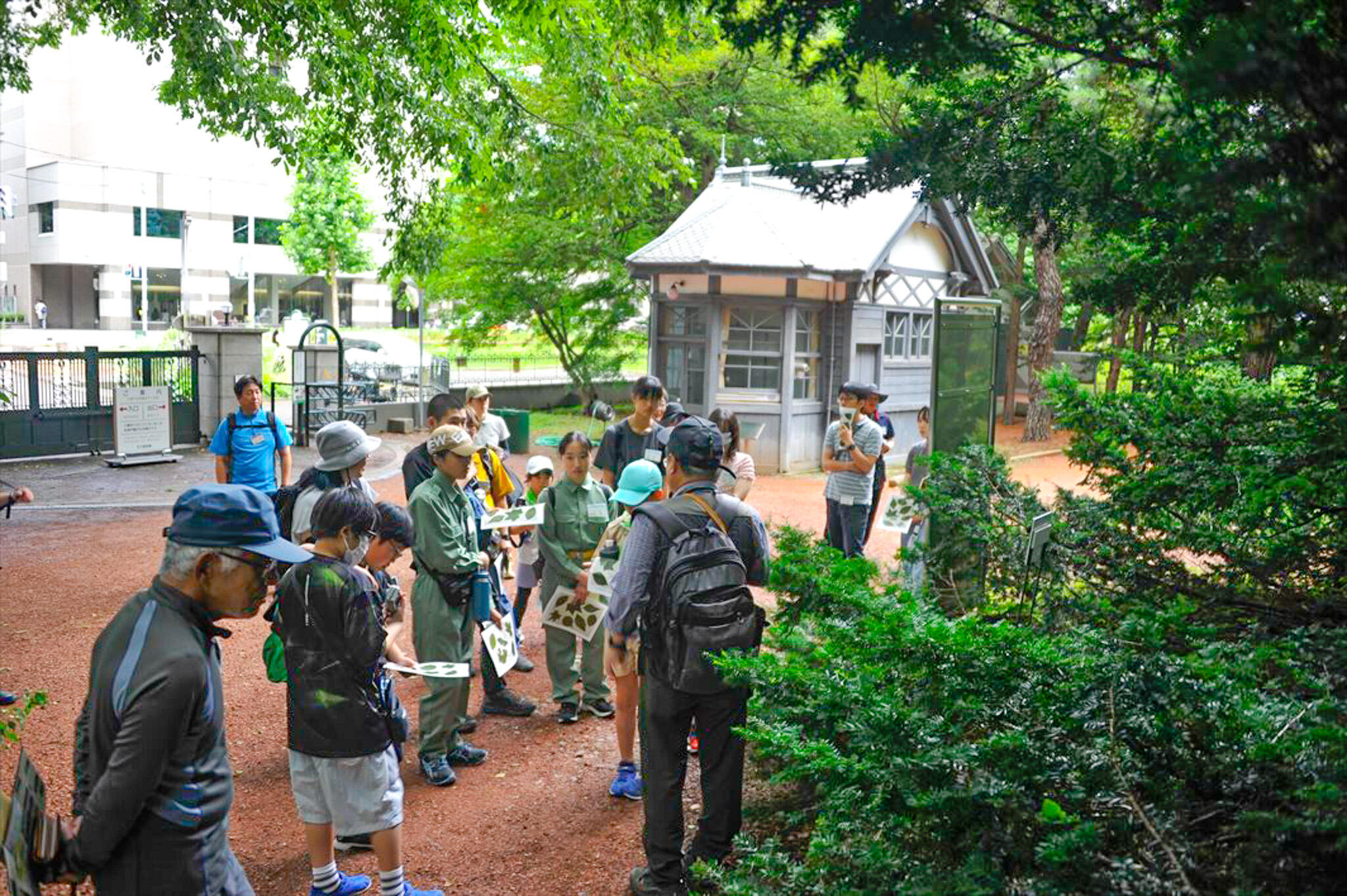 植物園を見学する参加者たち（提供：北海道森と緑の会）