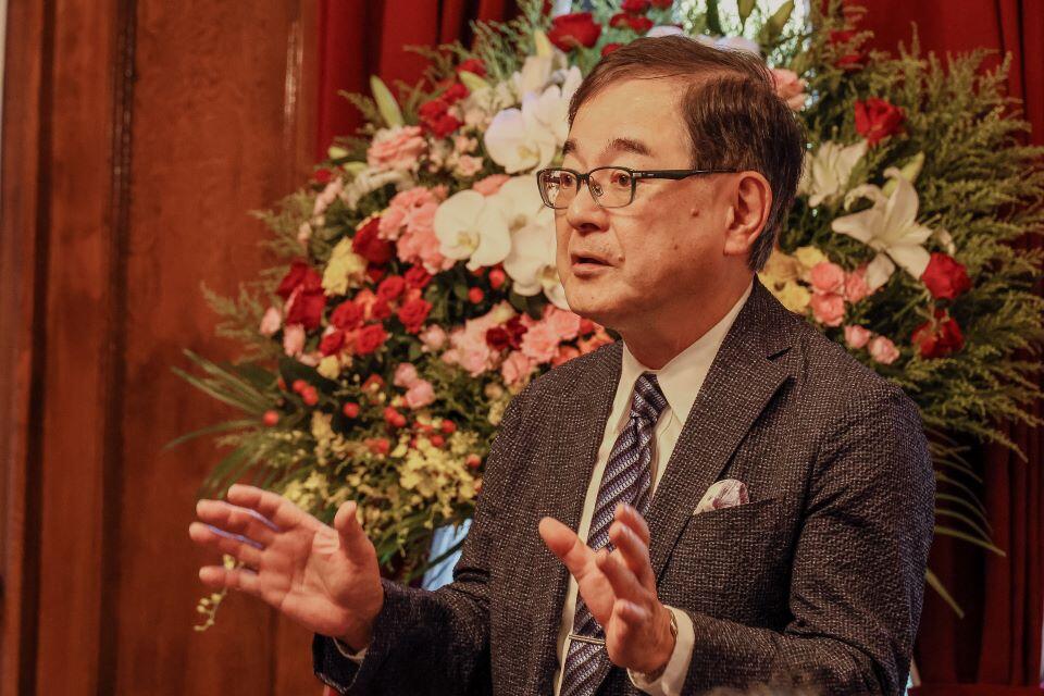寳金清博総長（撮影：長尾美歩）