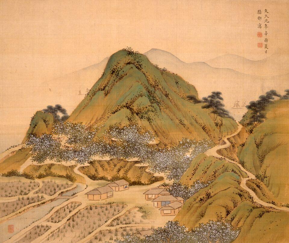 密柑山図 岡本緑邨筆(和歌山県立博物館蔵)