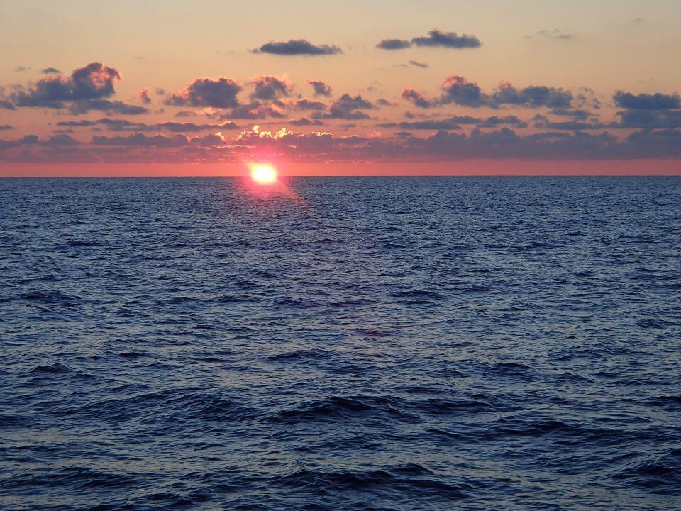 東太平洋を航海中の海の様子（2014年、提供：美野さやか）