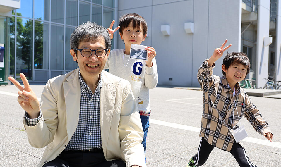 イベント終了後、感想を聞くと「楽しかった！」と元気よく答えてくれた中澤颯太さん（小1）と、菊池遥紀さん（小1）